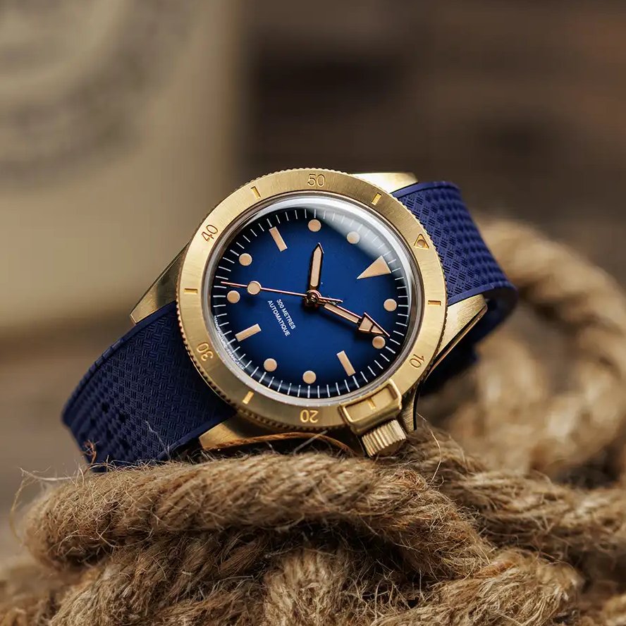 Bronze watch case manufactured by Swiss Lab Concept, Swiss watch manufacturer